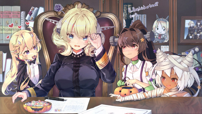 Обои картинки фото аниме, kantai collection, флотская, коллекция