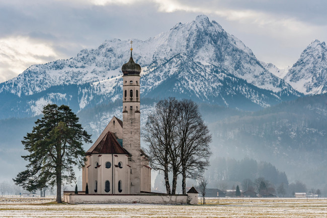 Обои картинки фото st coloman church, schwangau, germany, города, - католические соборы,  костелы,  аббатства, st, coloman, church