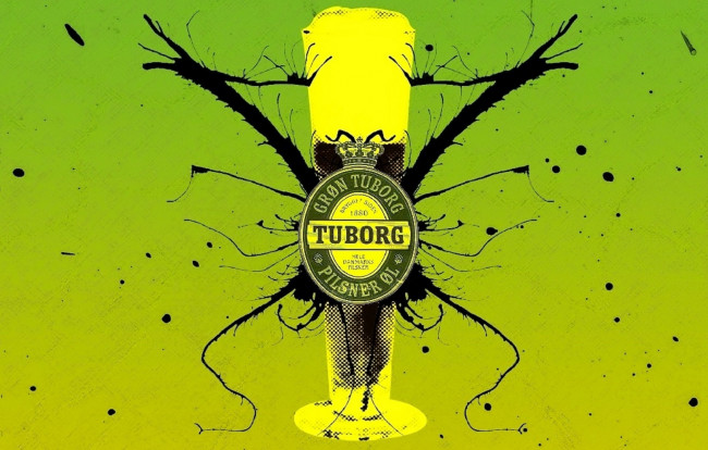 Обои картинки фото бренды, tuborg, бокал, пиво