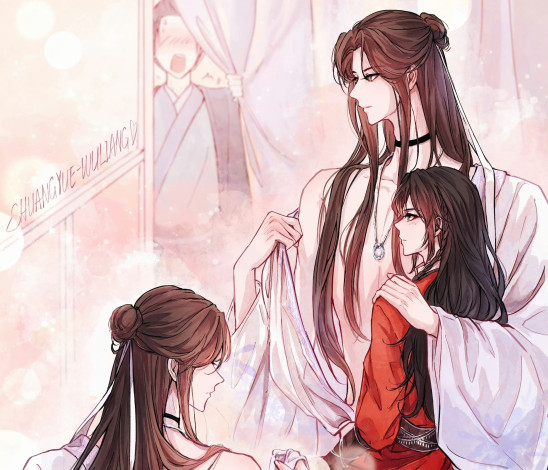 Обои картинки фото аниме, tian guan ci fu, хуа, чэн, се, лянь