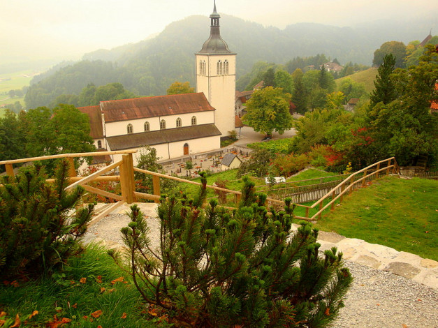 Обои картинки фото gruyere, switzerland, города, католические, соборы, костелы, аббатства