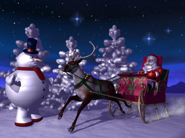 Обои картинки фото праздничные, 3д, графика, новый, год