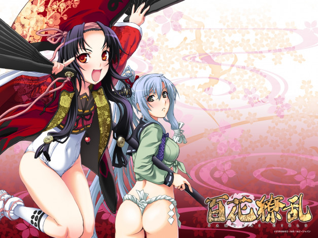 Обои картинки фото аниме, samurai, girls