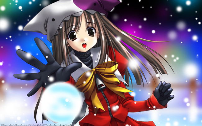 Обои картинки фото аниме, merry, chrismas, winter