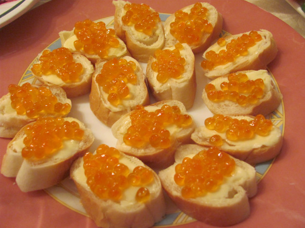 Обои картинки фото еда, икра, масло, хлеб