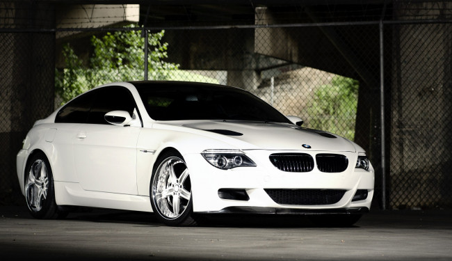 Обои картинки фото автомобили, bmw, 6, series, m6, white