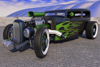 Картинка автомобили 3д ford rat rod