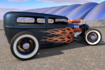 Картинка автомобили 3д rat ford rod