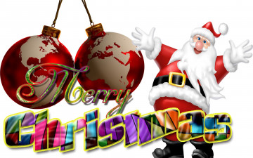 Картинка праздничные 3д+графика+ новый+год снеговик шары