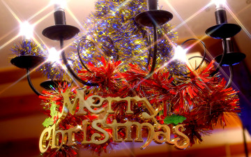 Картинка праздничные новогодние+свечи мишура свечи