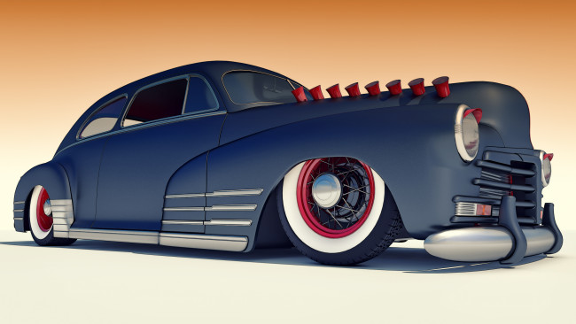 Обои картинки фото автомобили, 3д, chevrolet, fleetline, 1948