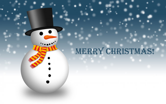 Обои картинки фото праздничные, векторная графика , новый год, снеговик