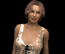 Картинка 3д+графика люди+ people фон девушка взгляд