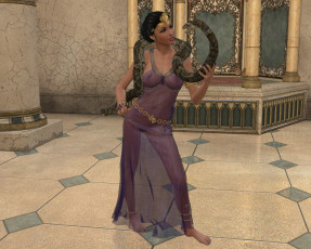 Картинка 3д+графика люди+ people змея фон взгляд девушка