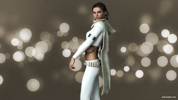 Картинка 3д+графика фантазия+ fantasy девушка оружие фон взгляд