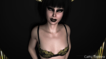 обоя 3д графика, люди , people, девушка, взгляд, фон