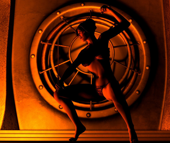 Обои картинки фото 3д графика, люди , people, девушка, взгляд, фон