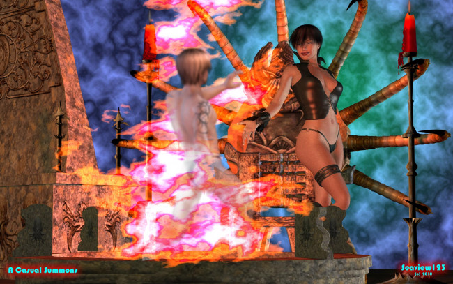 Обои картинки фото 3д графика, фантазия , fantasy, взгляд, фон, девушка