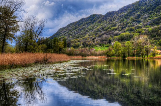 Обои картинки фото природа, реки, озера, река, лес, горы