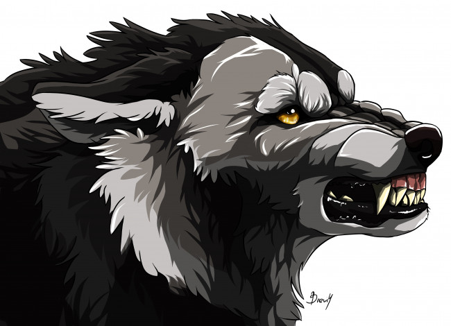 Обои картинки фото рисованное, животные,  волки, фон, собака