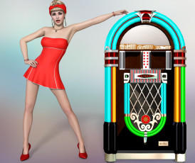 Картинка 3д+графика люди+ people фон взгляд девушка