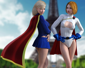 Картинка 3д+графика люди+ people фон взгляд девушки