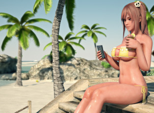 Картинка 3д+графика аниме+ anime взгляд фон девушка