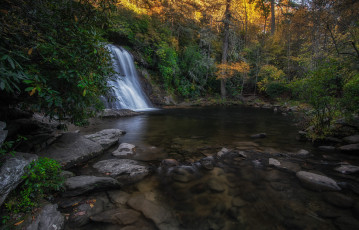 Картинка природа водопады река лес водопад