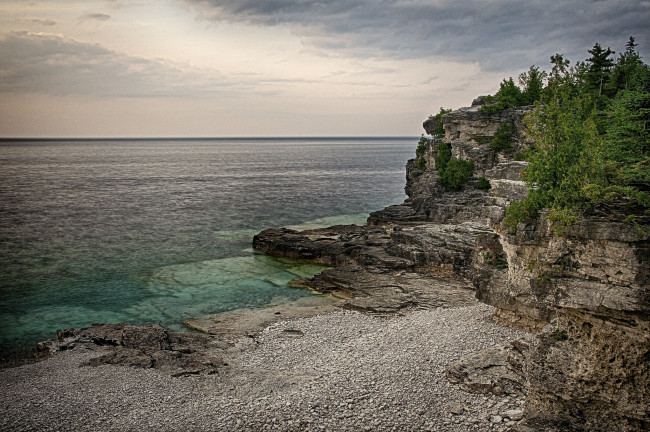 Обои картинки фото природа, побережье, лес, океан, обрыв