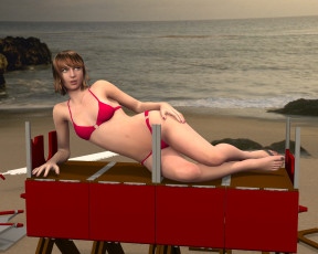 Картинка 3д+графика люди+ people фон взгляд девушка