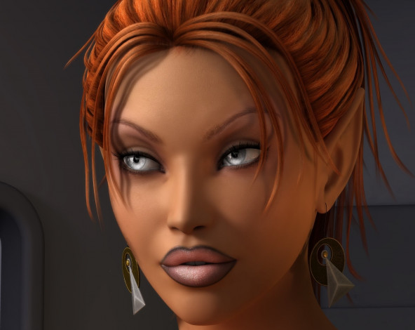 Обои картинки фото 3д графика, портрет , portraits, девушка, фон, взгляд