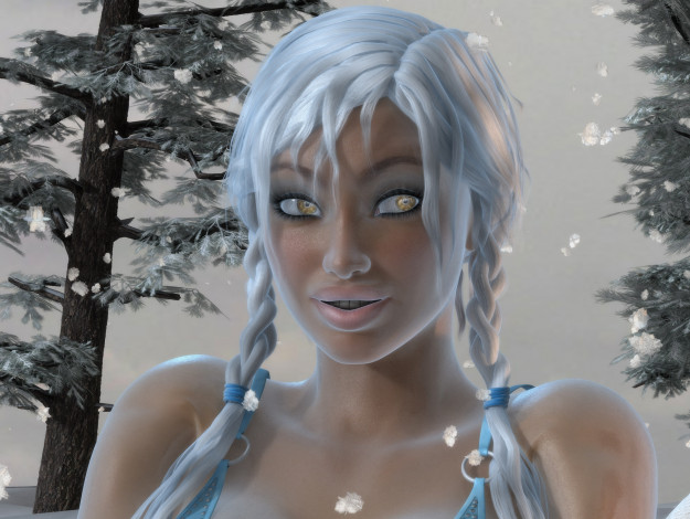 Обои картинки фото 3д графика, портрет , portraits, девушка, фон, взгляд