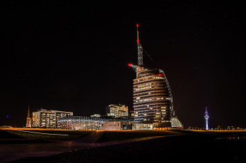 Картинка bremerhavenwelten города -+огни+ночного+города простор