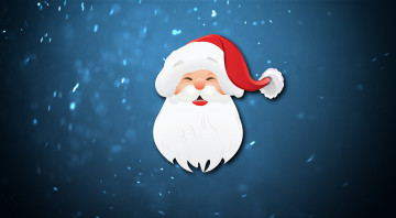 Картинка праздничные векторная+графика+ новый+год санта снежинки клаус минимализм санта-клаус лицо снег праздник новый год рождество