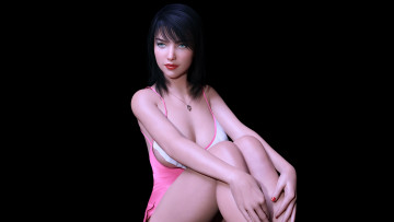 Картинка 3д+графика люди+ people взгляд фон девушка