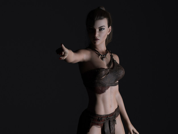 Обои картинки фото 3д графика, люди , people, фон, взгляд, девушка