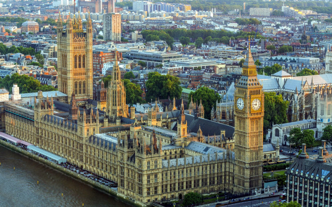 Обои картинки фото города, лондон , великобритания, панорама