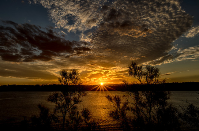 Обои картинки фото природа, восходы, закаты, простор