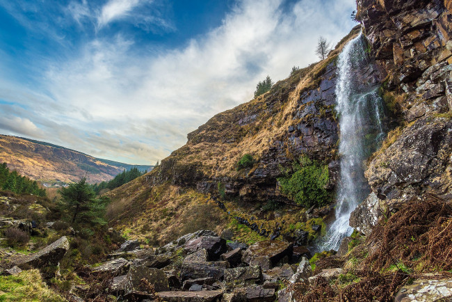 Обои картинки фото природа, водопады, простор