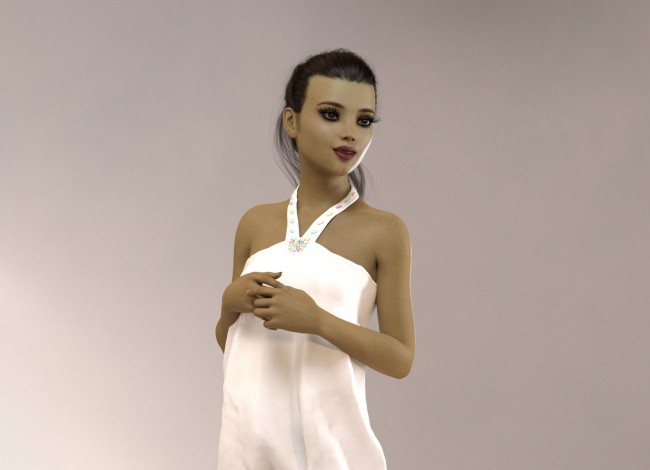 Обои картинки фото 3д графика, люди , people, девушка, взгляд, фон