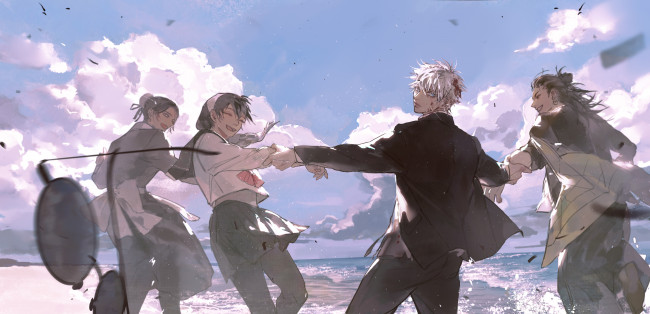 Обои картинки фото аниме, jujutsu kaisen, магическая, битва