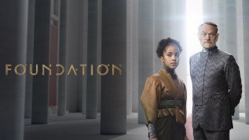 Картинка foundation+ сериал+2021+–+ кино+фильмы сериал основание фантастика драма постер jared harris lou llobell apple tv plus