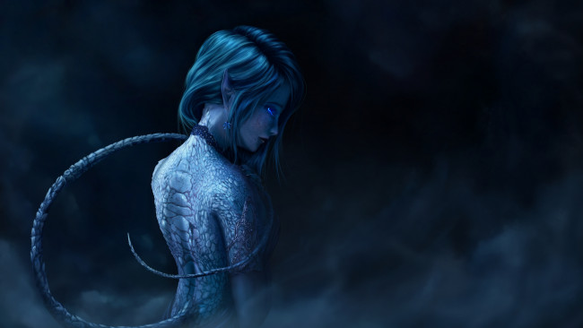 Обои картинки фото фэнтези, существа, эльфийское, существо, хвост