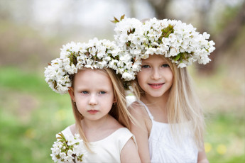 Картинка разное дети девочки венки