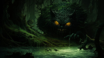 Картинка фэнтези существа горящие глаза