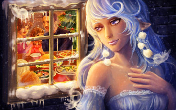 Картинка рисованное праздники дом зима семья праздник