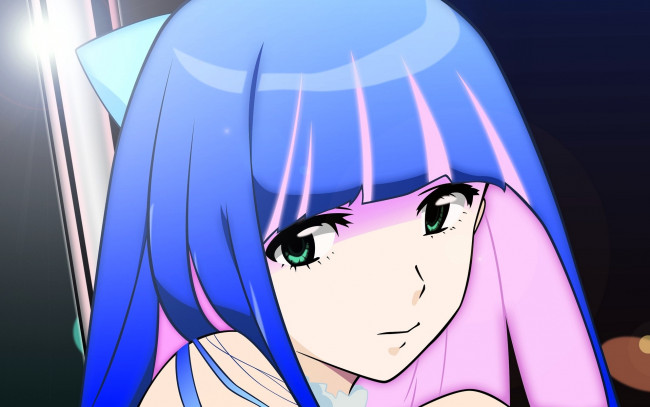 Обои картинки фото аниме, panty & stocking with garterbelt, девочка, лицо