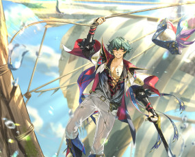 Картинка аниме wuthering+waves парень