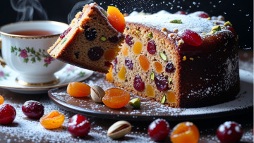 Картинка 3д+графика праздники+ holidays рождественский пудинг