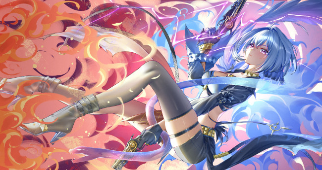 Обои картинки фото аниме, wuthering waves, девушка